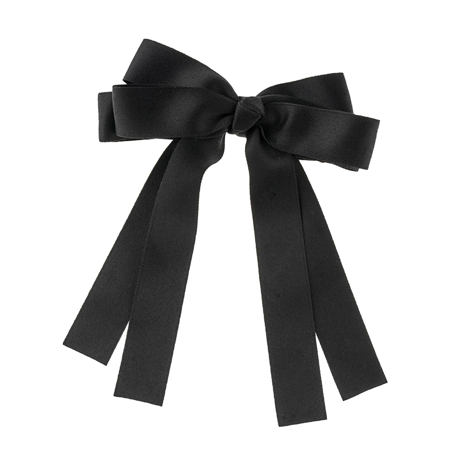 Sharplace Women Big Bow Barrettes Bow Hair Clip Oversized Hair Accessories Cute Long Ribbon Hair Pins Hair Bows for Teen Birthday Gifts Black