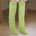 thumbnail image 1 of Sharplace over Knee High Fuzzy Socks, Slipper Socks for Women Fleece Soft Winter Sleeping Socks Thigh High Socks for Color L, 1 of 10