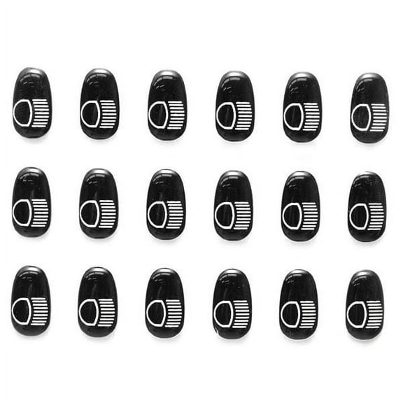 Sharpline Boat Raised Decal 34638 | Dock Light Black (Set of 18)