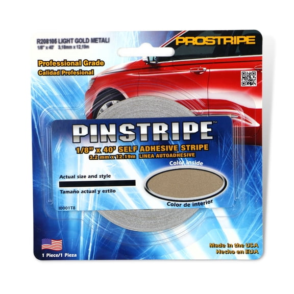 Sharpline Prostripe Pinstriping Tape [Single Stripe]: 1/8 in. x 40 ft. (Light Gold Metallic)