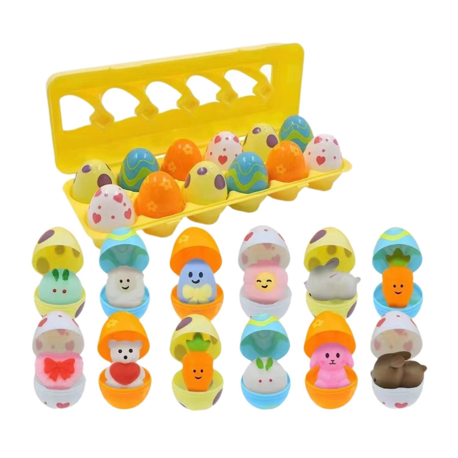 Sharprepublic 12 Pieces Filled Easter Eggs for Classroom Prize Supplies Goodie Bag Fillers