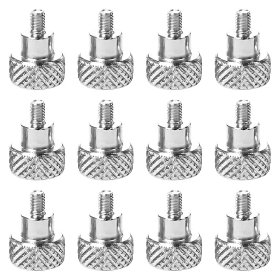 Sharprepublic 12 Replacement Knurled Steel Screws for Presser Feet, Clamping Plate Screws, for Thread Length 5mm