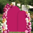 thumbnail image 1 of Sharprepublic 2 Pieces Arch Backdrop Covers Decorative Arch Stand Cover for Birthday Decor Rose Red, 1 of 8