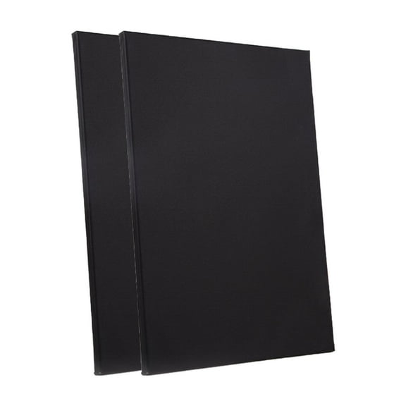 Sharprepublic 2 Pieces Black Stretched Canvas Painting Canvas for Watercolor Paints Crafts 20x40cm