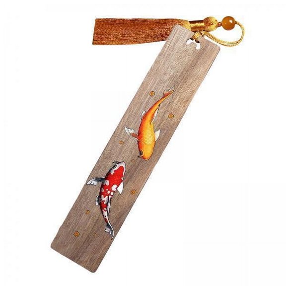 Sharprepublic 3x Wooden Bookmark Handmade Page Markers Reading Book Marker Creative Gift Lucky for Birthday Women Men Graduation Season Stationery