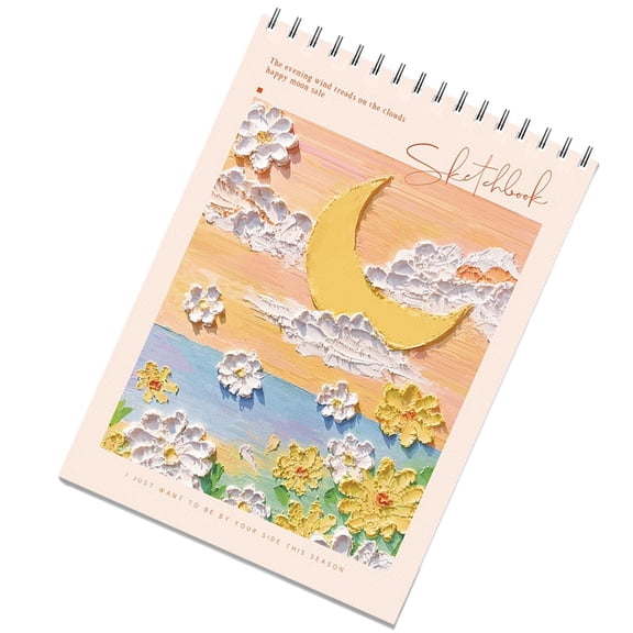 Sharprepublic 45 Sheet Sketchbook Art Learning Watercolor Book for Travel Artists Beginner C