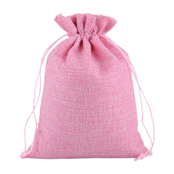 Sharprepublic 50 Pieces Gift Bags with Drawstring Drawstring Bag for Grocery Party Wedding Pink