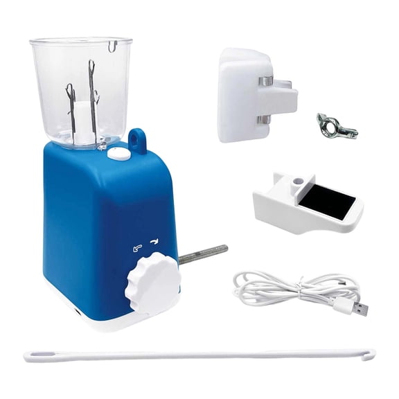 Sharprepublic ABS Craft Project Cord Knitter Electric Weaving Machine Portable Yarn Winder for Blue
