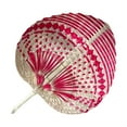 thumbnail image 1 of Sharprepublic Bamboo Hand Fan Cooling Supplies Manual Chinese Weaving for Party Women Home Pink, 1 of 8