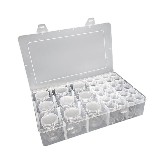 Sharprepublic Bead Organizer Bead Storage Containers with Lids for Jewelry Nail Decoration 12 Pumpkin 12 Round