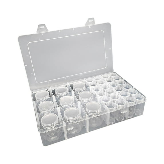 Sharprepublic Bead Organizer Bead Storage Containers with Lids for Jewelry Nail Decoration 12 Pumpkin 12 Round