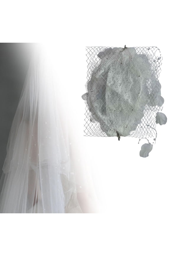 Bridal Veil Lace Bridal Shower Headband for Photo Props Dress up Performance