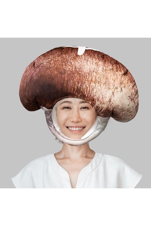 Cartoon Mushroom Headgear Plush Hat for Universal Fit Cosplay Party Adult Unisex
