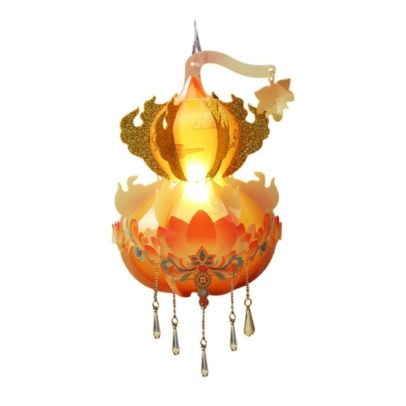 Sharprepublic Chinese New Year Lantern Material Kit DIY 2025 Snake Year Lantern for Events Orange