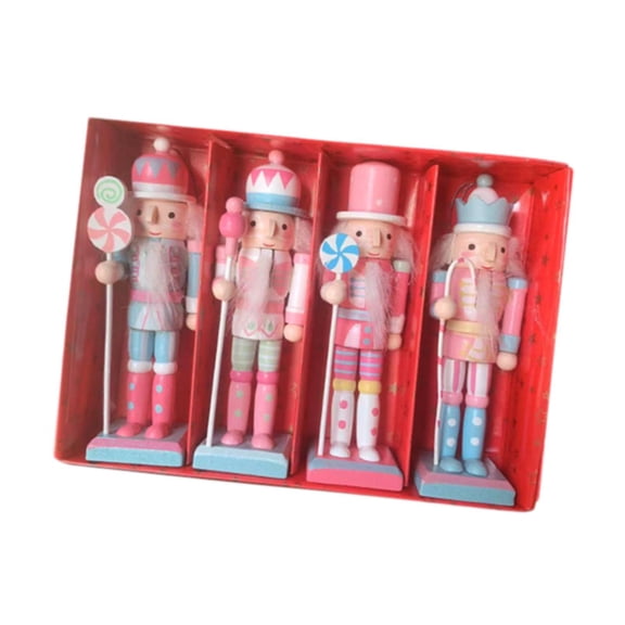 Sharprepublic Christmas Decor Christmas Nutcracker Soldier for Party Favors Birthday Shelf 4pcs