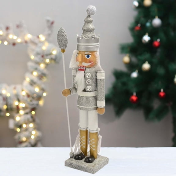 Sharprepublic Christmas Nutcracker Figure Christmas Decor Sculpture for Bedroom Party Home