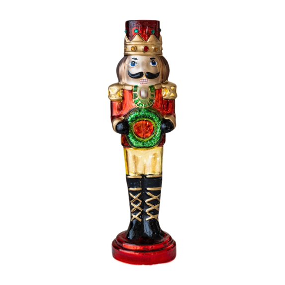 Sharprepublic Christmas Nutcracker Figurine Glowing Arts Crafts Classic Nutcracker Figures Small