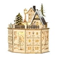 Sharprepublic Christmas Wooden Advent Calendar with 24 Drawers for