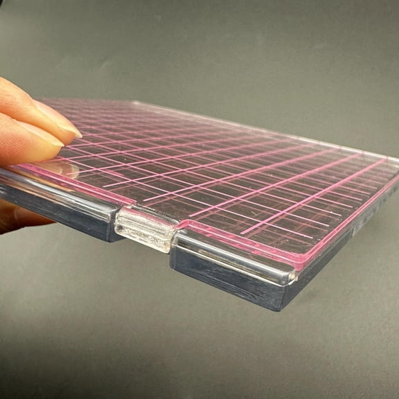 Sharprepublic Clear Acrylic Stamp Positioner Multi Function Stamping Tool Grid Lines Block for