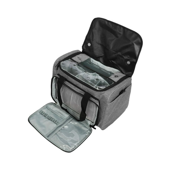 Sharprepublic Crochet Knitting Bag Organizer Portable Crochet Bag for Knitting Accessories Gray