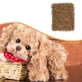 thumbnail image 1 of Sharprepublic Curly Fabric 16.9x14.9 inch Faux Fur Cloth for DIY Crafts Blanket Upholstery Camel, 1 of 8