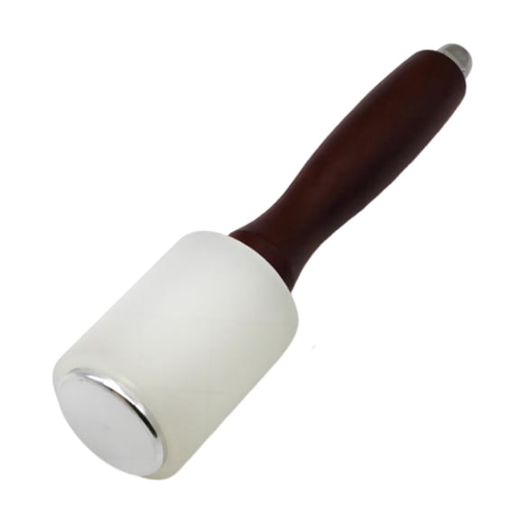 Sharprepublic Durable Leathercraft Nylon Hammer with Polished Wooden Handle Mallet for Leather Straight Head