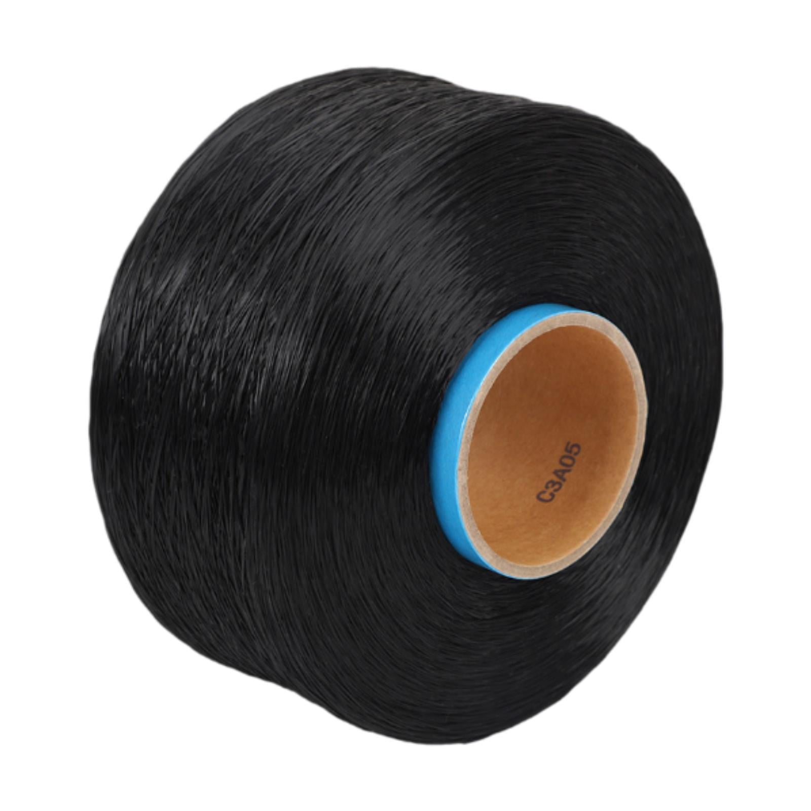Sharprepublic Elastic String Elastic Bracelet String Cord Black Large Roll Spandex String for Craft Supplies DIY Braided Necklace 0.7mm 4500m