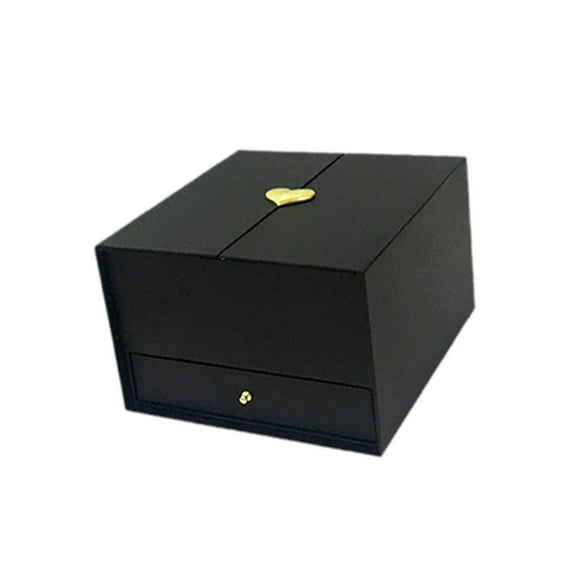 Sharprepublic Empty Packaging Gift Box Flower Fillable Box 25x23.5x15.5cm Reusable Multipurpose Decoration for Valentine's Day Accessories Black
