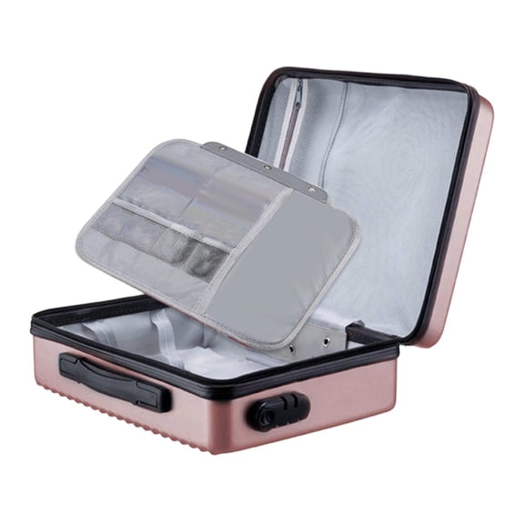 Sharprepublic Fireproof Document Box Hard Container Case Heat Insulated Home Folder Pouch with Rose Gold