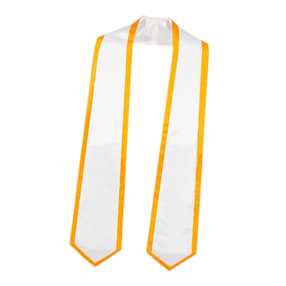 Sharprepublic Graduation Stole Scarf Graduation Sash for High School Graduation Ceremonies white