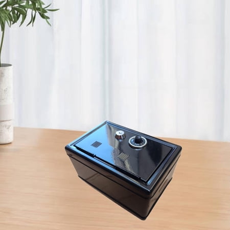 Sharprepublic Iron Piggy Bank Bank Bedroom Home Decor Saving Box Black