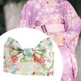 thumbnail image 1 of Sharprepublic Japanese Kimono Bow Belt Comfortable Traditional Cummerbund Sash Belt green, 1 of 8