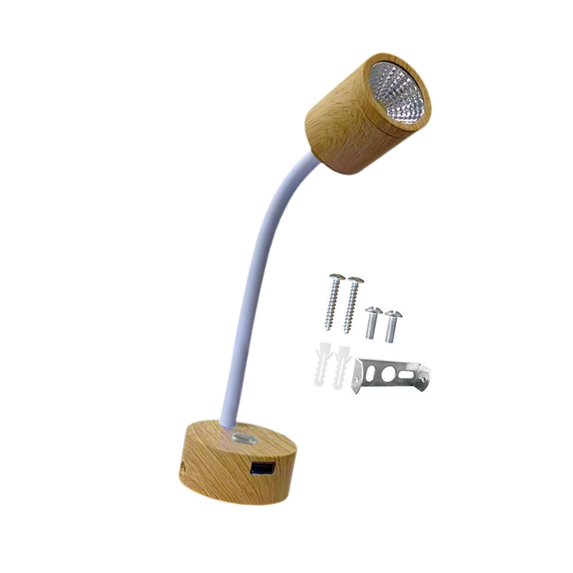 Sharprepublic LED Reading Light 12-24V Adjustable Interior Lighting for Boat Bed Motorhome Long White