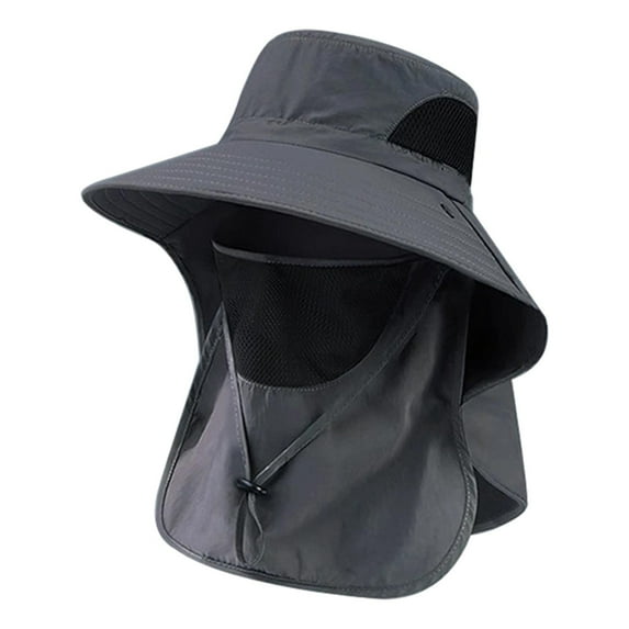 Sharprepublic Mens Fishing Cap Fisherman Hat Sun Hat for Climbing Gardening Outdoor Sports Dark Gray