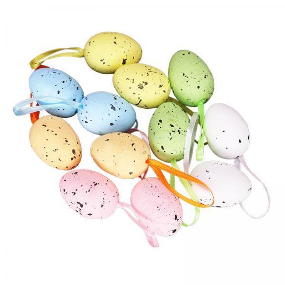 Sharprepublic Multicolor Foam Easter Eggs Hanging Decoration DIY Party Ornament Balls for Kids