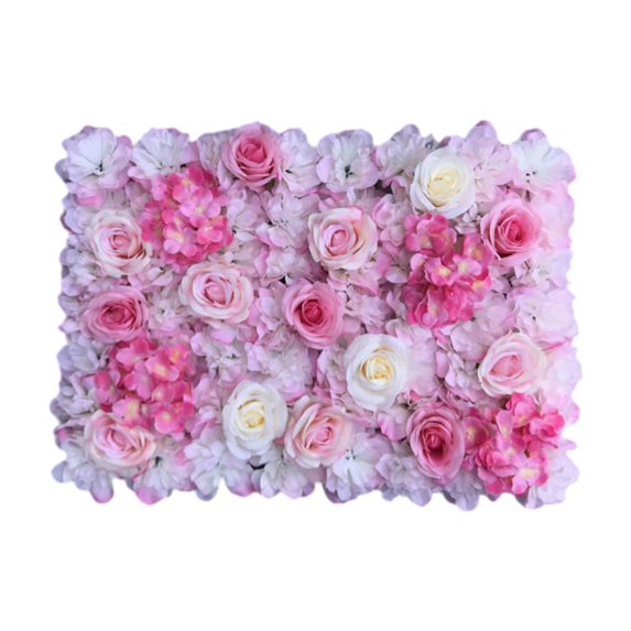 Sharprepublic Panel Artificial Display Floral Panel for Reception Home Outdoor Light Pink