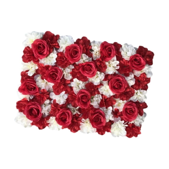 Sharprepublic Panel Artificial Display Floral Panel for Reception Home Outdoor Red
