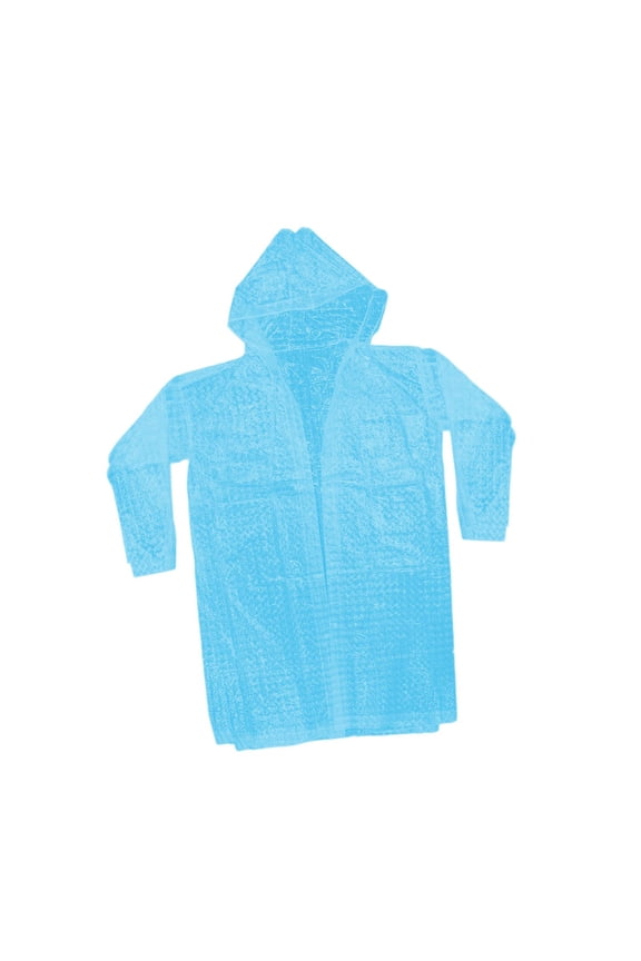 Poncho Raincoat Long Compact EVA 3D with Hood for Camping Water Rides