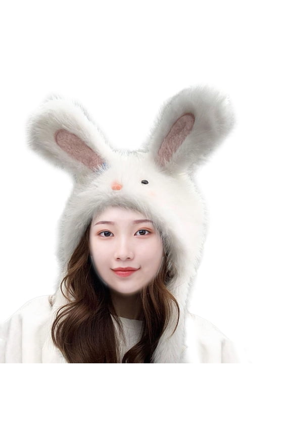 Rabbit Ear Hat Creative Windproof Soft Lightweight Trend Animal Hood Photo Props