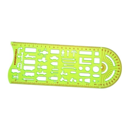 Sharprepublic Traffic Accident Drawing Ruler Craft Professional Versatile Drawing Template Green
