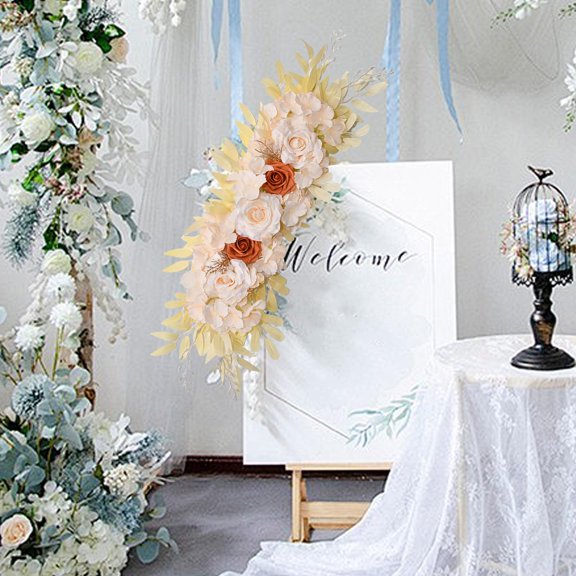 Sharprepublic Wedding Arch Flower Beautiful Boho Decor for Home Centerpiece Valentines Day champagne