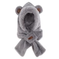 thumbnail image 1 of Sharprepublic Womens Hooded Scarf 2 in 1 Soft Neck Scarf Headgear Beanie Windproof Casual Long Gray, 1 of 7