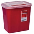 thumbnail image 1 of Sharps-A-Gator Multi-purpose Sharps Container, 10.25 Inches High x 7 Inches Deep x 10.5 Inches Wide, 2 Gallon, Red, Sliding Lid, 20 Count, 1 of 1