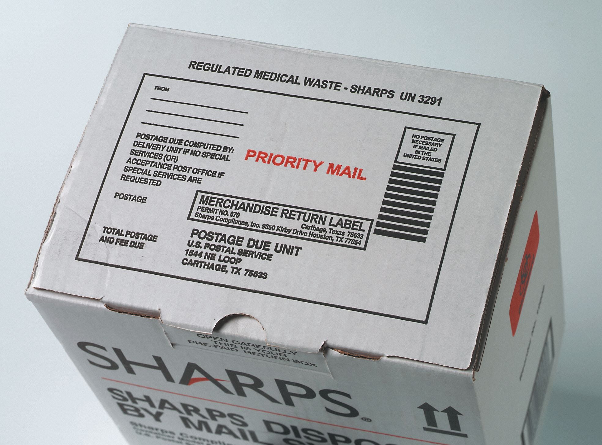 Sharps Compliance Sharps Disposal By Mail,1/4 Gal.,Hinged SW1Q129012