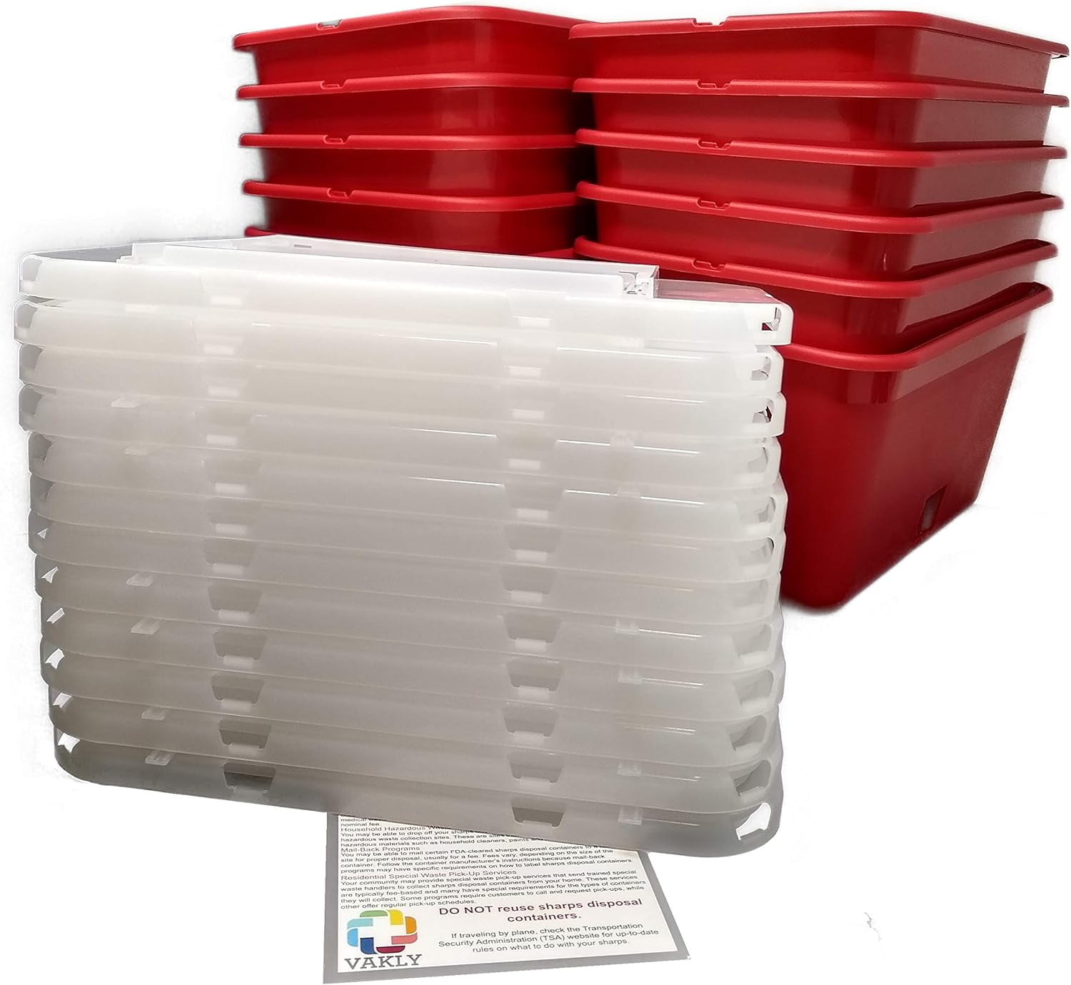 Sharps Container 1 Gallon Large Puncture Resistant for Safe Needle