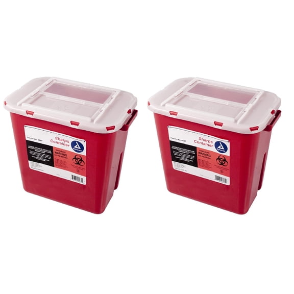 Sharps Container - Slide Lid, 2 gal Pack of 2