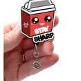 thumbnail image 1 of Sharps Container Stay Sharp Acrylic Badge Reel, Phlebotomy Tech, Phlebotomist Badge Holder, Retractable Swivel Alligator Clip, Slide Clip, 1 of 3