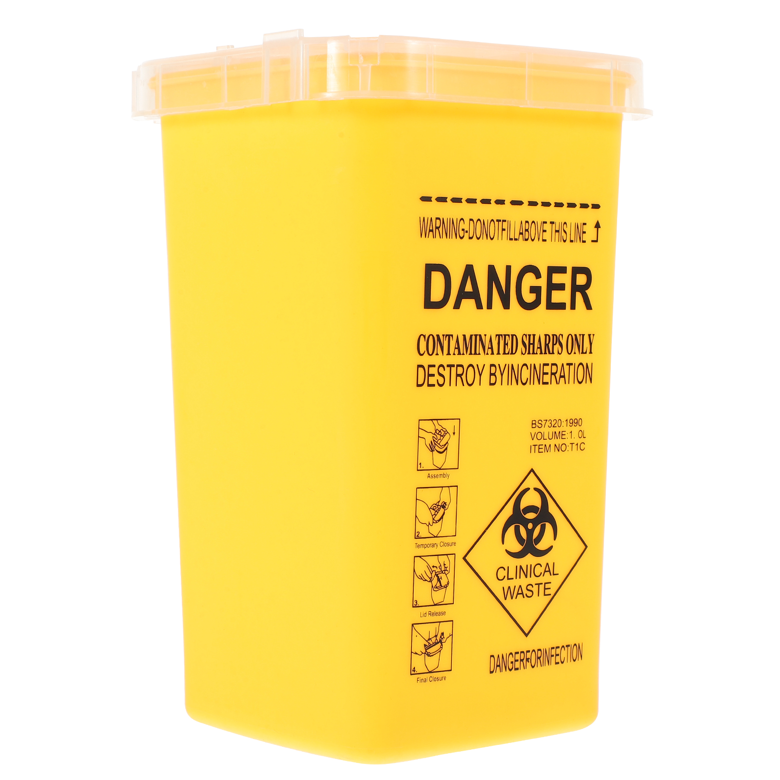 Sharps Container Syringe Disposal Bucket Large Capacity Container with