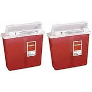 Sharpstar In-Room Sharps Container, Mailbox Lid, Red, 5qt. 8507SA (Pack of 2)