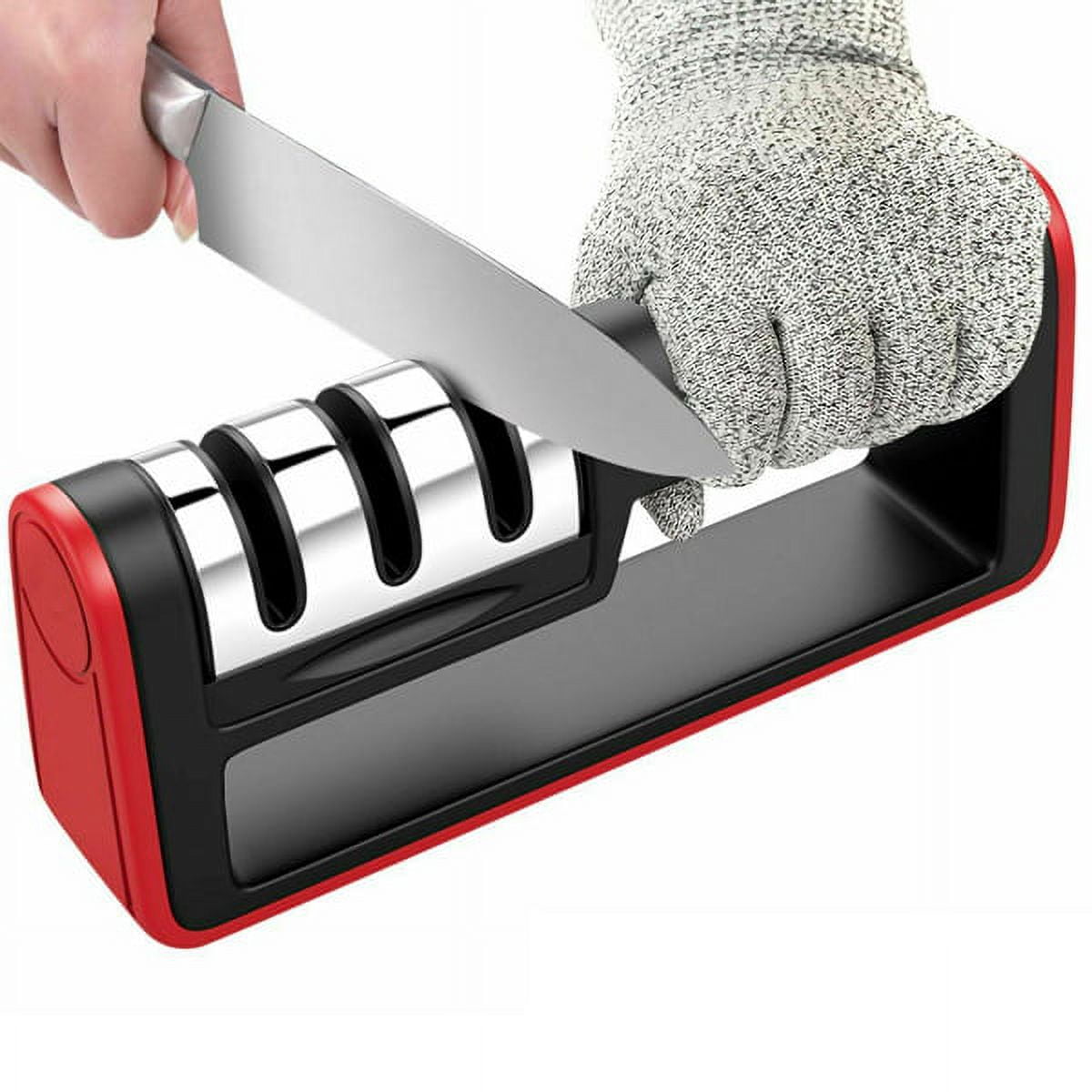 4 in 1 longzon 4 stage Knife Sharpener with a Pair of Cut
